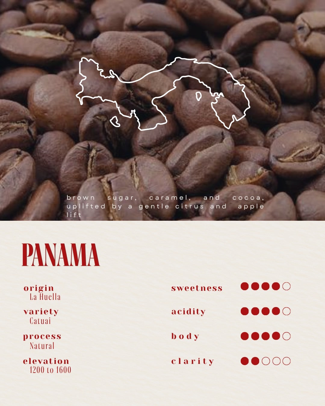 Panama / La Huella Catuai process Natural